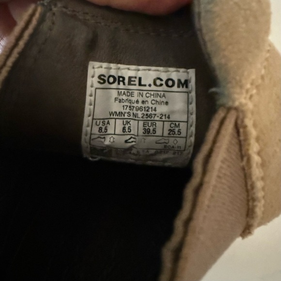 Sorel After Hours Chelsea Wedge Ankle Boots Tan Beige Suede Sz 7 - Picture 11 of 11